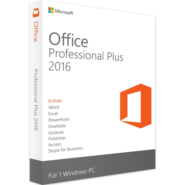Microsoft Office 2016 Professional Plus | pour Windows 1 - 5 appareils