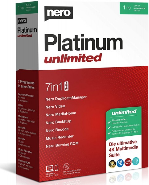 Nero Platinum 2022 illimité | pour Windows